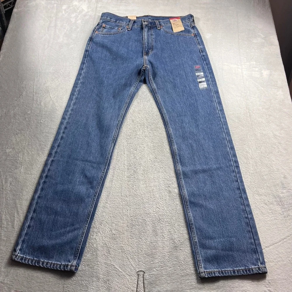 Levis 505 Regular Fit Straight Leg Mens Jeans Blue Denim 33x34 NWT 00505-0216